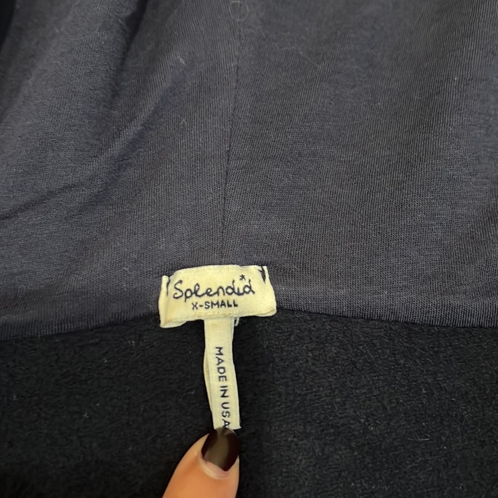 Splendid Navy Zip Up - Picture 2 of 2